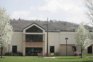 The North American Lutheran Seminary Center is housed at Trinity School for Ministry in Ambridge, Pennsylvania Trinity School for Ministry in the Spring.jpg