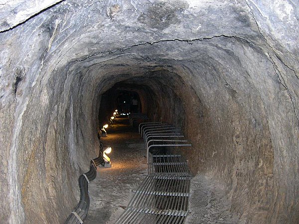 Inside the aqueduct