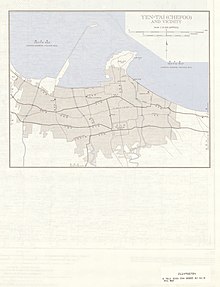 Map of Yantai (labeled as YEN-T'AI (CHEFOO))