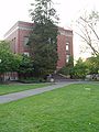 Frontal view of the original part of Condon Hall, on the University of Oregon campus in Eugene, Oregon.