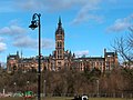 University of Glasgow (1867–70), spire added after Scott's death by his son John Oldrid Scott