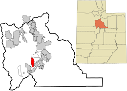 Location within Utah County in the——State of Utah