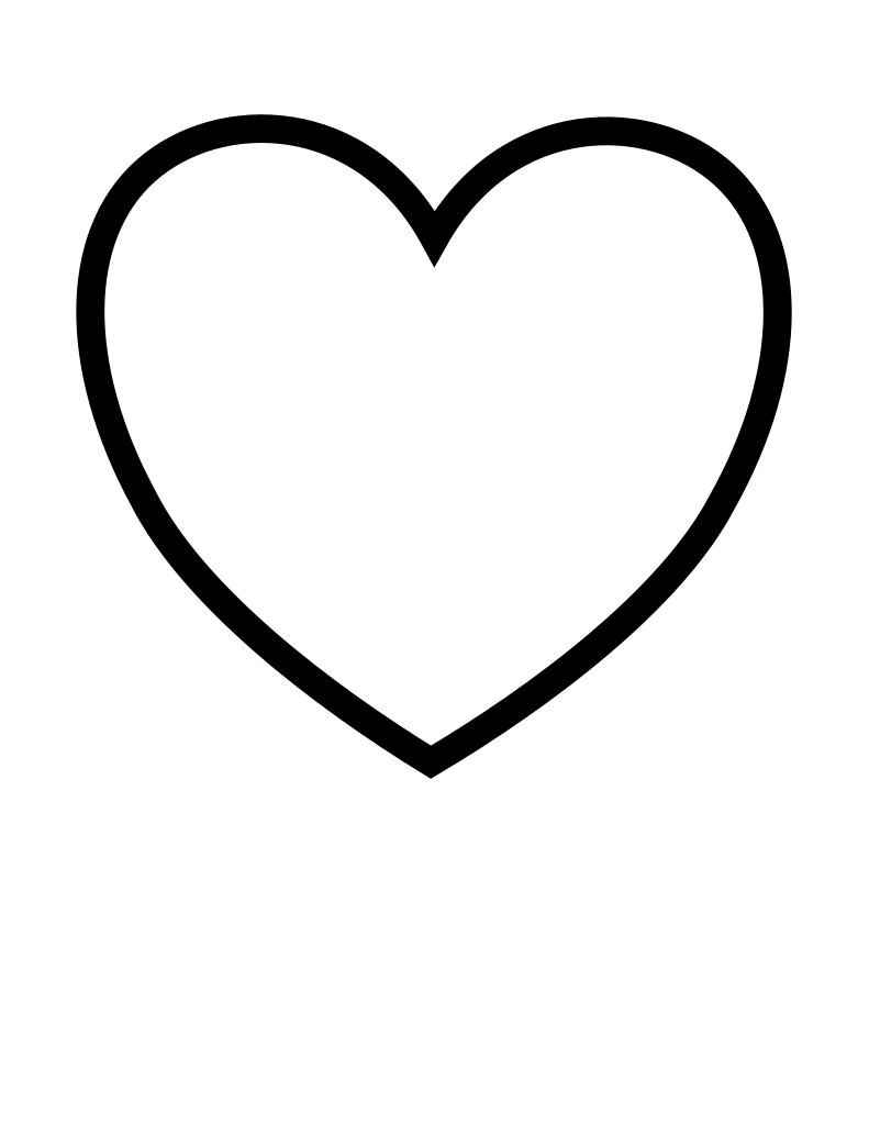 FREE Blank Heart Template  Printable Coloring Template