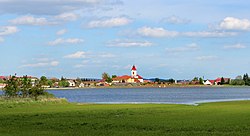 View across the——Veselský Pond