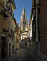 View of the north tower of Toledo Cathedral from the Calle Santa Isabel. Spain.jpg