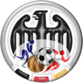 La insignia al deporte alemán concedida a Alemania/MSportsDEU por tus contribuciones en artículos sobre deporte relevantes para el Wikiproyecto Alemania