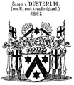 Vermehrtes Wappen der Barone von Düsterlho von 1862