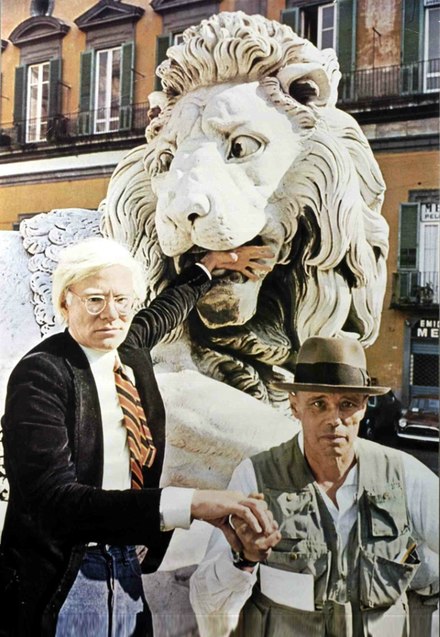 Portrait of Joseph Beuys and Andy Warhol in Naples