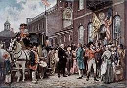 Ynhuldiging fan Washington yn Philadelphia yn 1793.