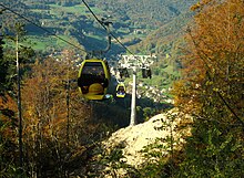 Cable car to Wasserfallen, above Reidgoldswil. Wasserfallen cable car.jpg