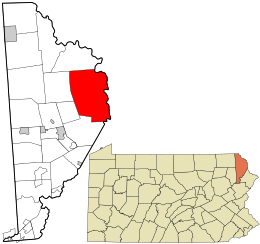 Lage in Wayne County und im Bundesstaat Pennsylvania.