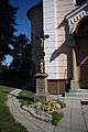 Čeština: Kříž u kostela sv. Cyrila a Metoděje v Nových Syrovicích, okr. Třebíč. English: Wayside cross near church of Saints Cyril and Methodius in Nové Syrovice, Třebíč District.