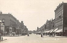 A main street in Webster City, Iowa was captured in a real photo postcard Webster City IA.jpg