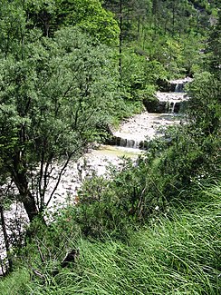 Torrent control on the Weißbach between Hochplatte and Lattenberg