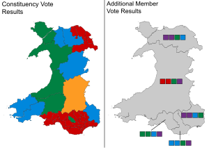 Carte électorale de l'Assemblée galloise 2016.svg