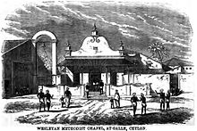 Wesleyan Methodist Chapel, 1868 Wesleyan Methodist Chapel, at Galle, Ceylon (104, September 1868, II (New Series)) - Copy.jpg