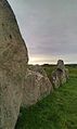 Kerbstones with Silbury Hill in background