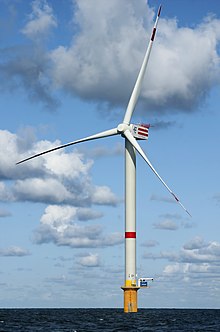 Wind turbine in the Thorntonbank Wind Farm. Windmill D1 (Thornton Bank).jpg