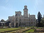 Hluboká Castle in Hluboká nad Vltavou, South Bohemia, acquired in 1661, held until 1947