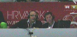 Zlatko Saračević and co-commentator.JPG