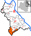 Deutsch: Lage von Zuchau in der Stadt Barby im Salzlandkreis in Sachsen-Anhalt, Deutschland. English: Location of Zuchau in the municipality Barby in Salzlandkreis in Saxony-Anhalt, Germany.   selected district   other districts   settlement   border of the municipality   border between two districts   Elbe   This file was uploaded with Commonist.