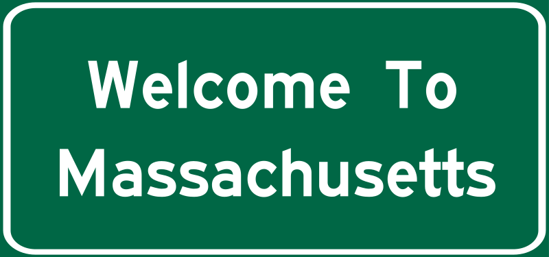 File:"Welcome to Massachusetts" text-only road sign, c. October 1981.svg