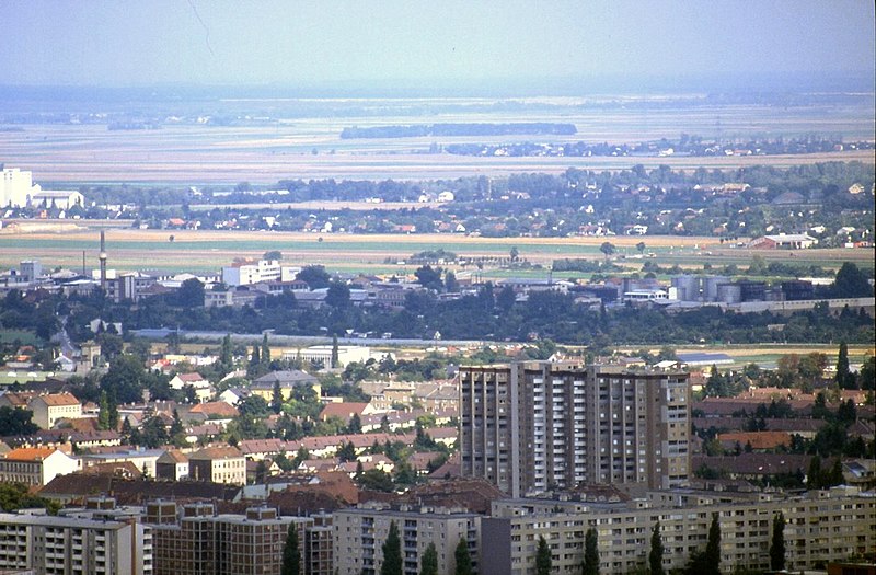 File:178R29270888 Blick vom Donauturm, Blick Richtung Nordosten Breitenlee, im Vordergrund Hochhaus Steigenteschgasse,.jpg