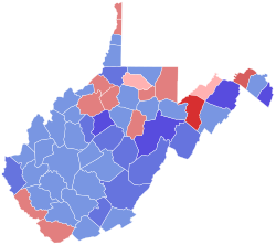 1932 West Virginia gubernatorial election results map by county.svg