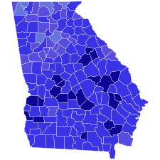 1984 United States Senate election in Georgia results map by county.svg