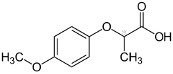 Strukturformel von 2-(4-Methoxyphenoxy)propionsäure