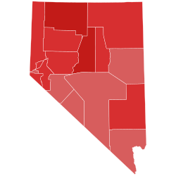 2002 Nevada gubernatorial election results map by county.svg