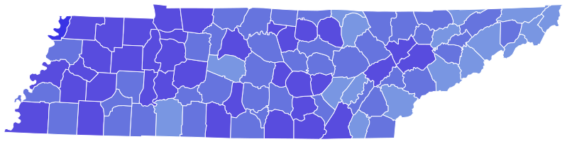 File:2006 Tennessee gubernatorial election results map by county.svg
