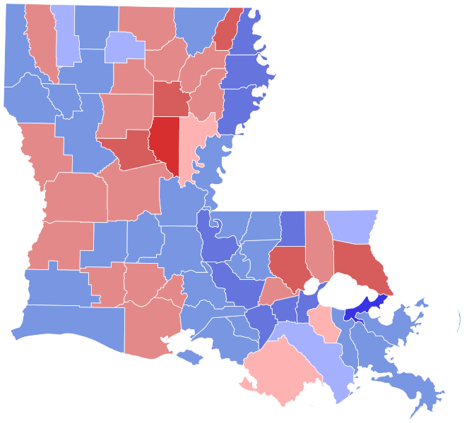 File:2008 United States Senate election in Louisiana results map by parish.svg