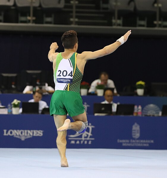 File:2019-06-27 1st FIG Artistic Gymnastics JWCH Men's All-around competition Subdivision 3 Floor exercise (Martin Rulsch) 021.jpg