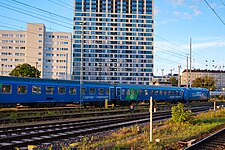 Der SJ EuroNight in der Tagesabstellung im Bahnhof Berlin-Lichtenberg.