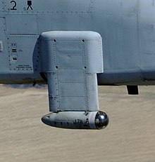 An A-10 Thunderbolt II's Pave Penny pod. 23d Wing - A-10 Thunderbolt IIs - 2010 pave penny.jpg