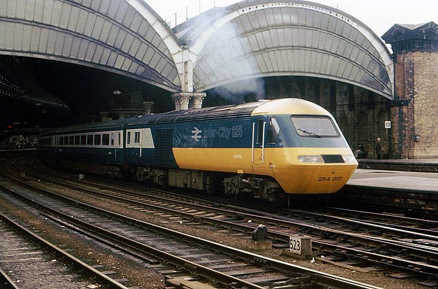 Before privatisation: an InterCity train owned and operated by British Rail