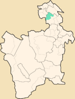 Location of the Municipio Pocoata in the Department of Potosí