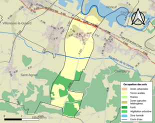 Mappa a colori che mostra l'uso del suolo.