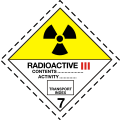 Class 7 - Higher level radiation - Category III-YELLOW (Symbol 7C)