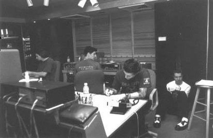 AFI in Hayward, California, during the recording of Black Sails in the Sunset