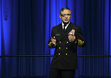 Adm. Harris wearing Google Glass during a presentation at AFCEA West in February 2014. Adm. Harris Wears Google Glass.jpg