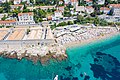 Aerial view of Banje Beach and Lazzarettos of Dubrovnik in Croatia (48612665848).jpg
