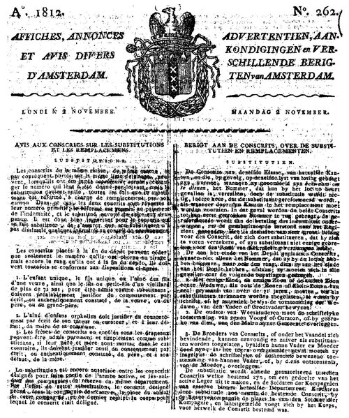 File:Affiches, annonces et avis divers d'Amsterdam = Advertentiën, aankondigingen en verschillende berigten van Amsterdam 02-11-1812 (IA ddd 010196514 mpeg21).pdf