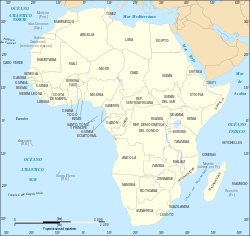 Mapa político de África.