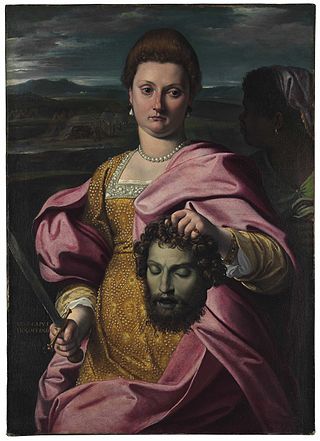 <i>Portrait of a Woman as Judith</i> Painting by Agostino Carracci