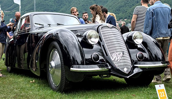 A 1937 Alfa Romeo 8C 2900B, winner of the 2019 Coppa d'Oro