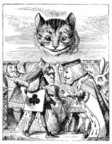 Le Chat du Cheshire par John Tenniel (1865).