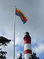 Nordfrislands flag med friservåbnet på Amrum