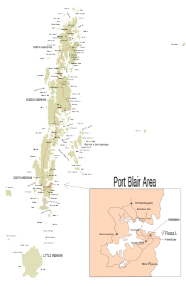 Kaart van Andamanen